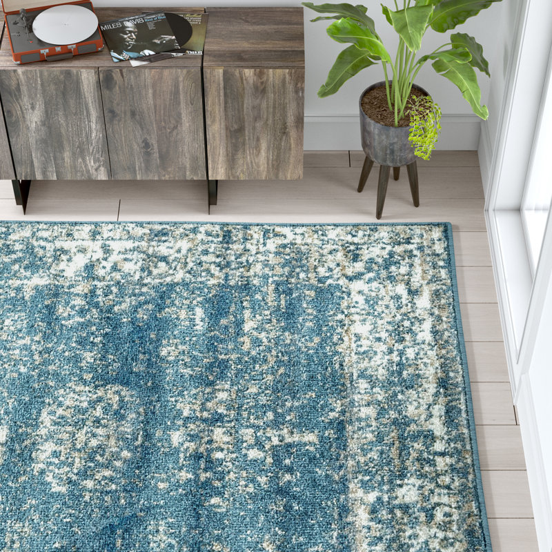Mistana Brandt Oriental Blue Area Rug & Reviews Wayfair
